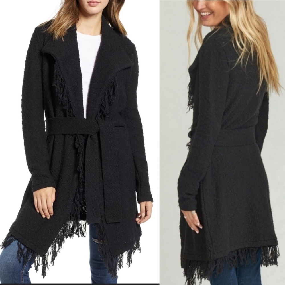 Show Me Your MuMu Black Fringe Cardigan